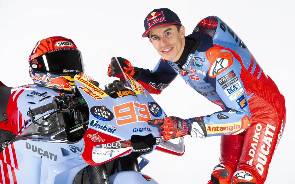 Marc Marquez with his Gresini Ducati. Image: Supplied