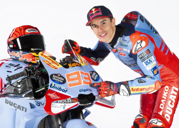 Marc Marquez with his Gresini Ducati. Image: Supplied