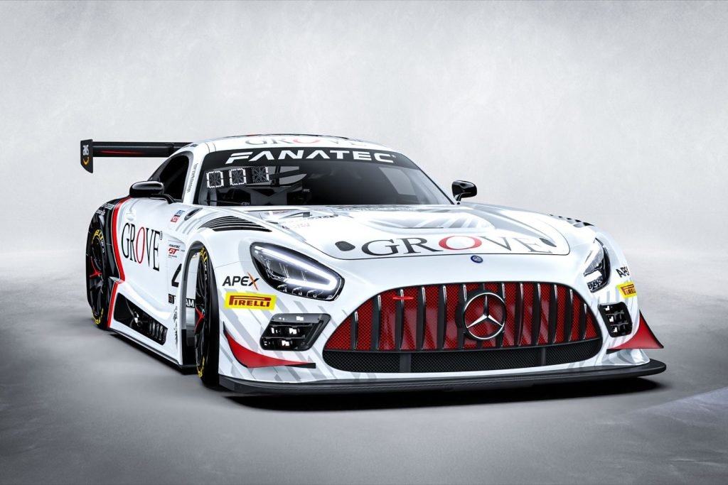 A render of a Grove Racing Mercedes-AMG GT3 in its 2024 livery. Image: Supplied