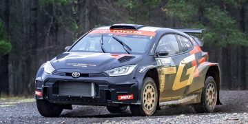 Harry Bates and Coral Taylor dominated the first round of the Australian Rally Championship in the new Toyota GR Yaris Rally 2. Image: Supplied