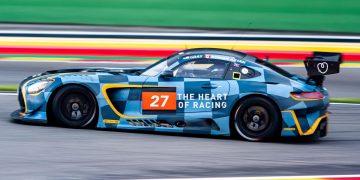 The US-based Heart of Racing by SPS  and the German-based SPS Automotive Performance in collogoration and have entered a Mercedes-AMG GT3. Image: Supplied