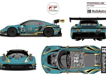 A render of the HubAuto livery released as part of the announcement of its 2024 Bathurst 12 Hour entry. Image: Supplied