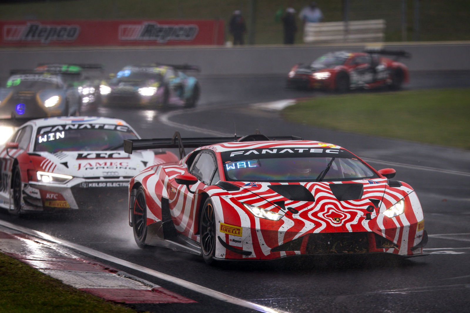 The Adrian Deitz Lamborghini Huracan GT3 at the 2024 Bathurst 12 Hour.