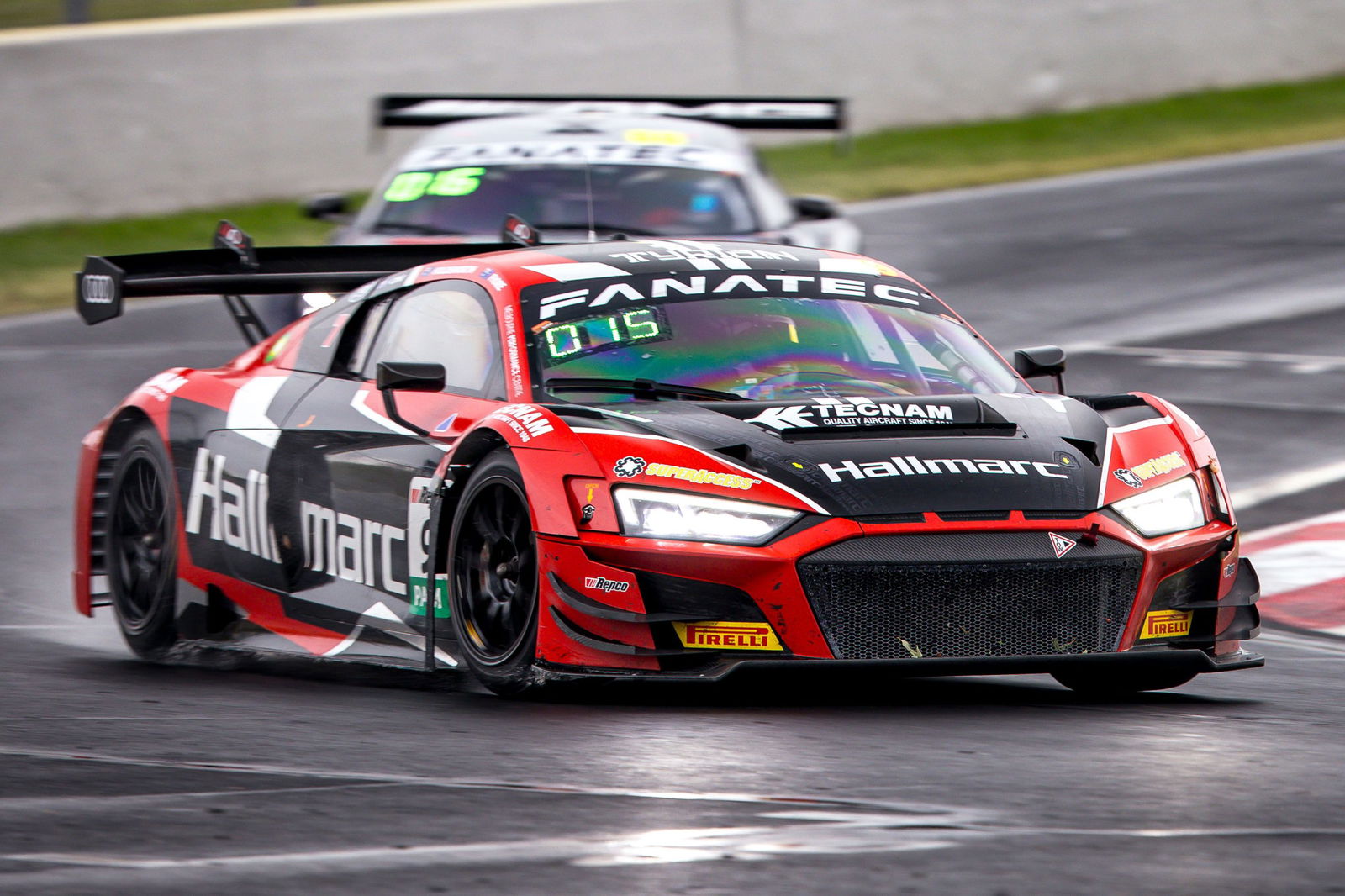 The Marc Cini/Lee Holdsworth/Dean Fiore-driven Audi R8 LMS GT3 by Melbourne Performance Centre.