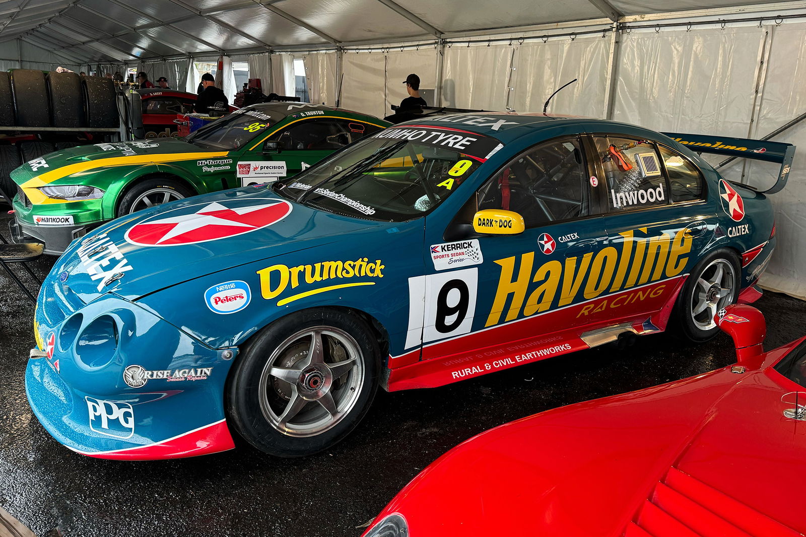 Stuart Inwood's ex-Stone Brother Racing-built Ford AU Falcon formerly driven by Tony Longhurst and David Besnard.