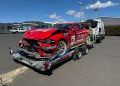 The PVS Performance Mustang has already crashed out of the Bathurst International. Image: Simon Chapman