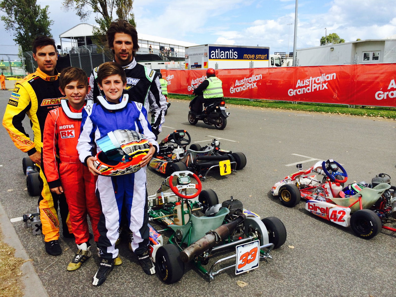 Broc Feeney (left) with Jack Doohan at the Formula 1 Australian Grand Prix.