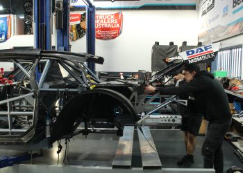 Work continues on Nick Percat's brand new Camaro. Image: Supplied