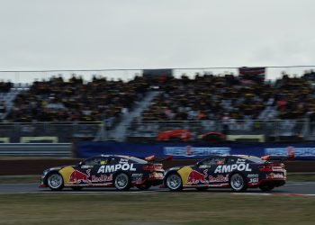 Broc Feeney and Will Brown were this close for several laps before the latter finally made the pass. Image: InSyde Media