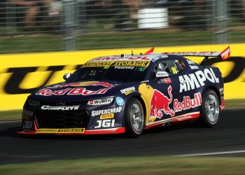 The #88 Chevrolet Camaro of Broc Feeney and Jamie Whincup.