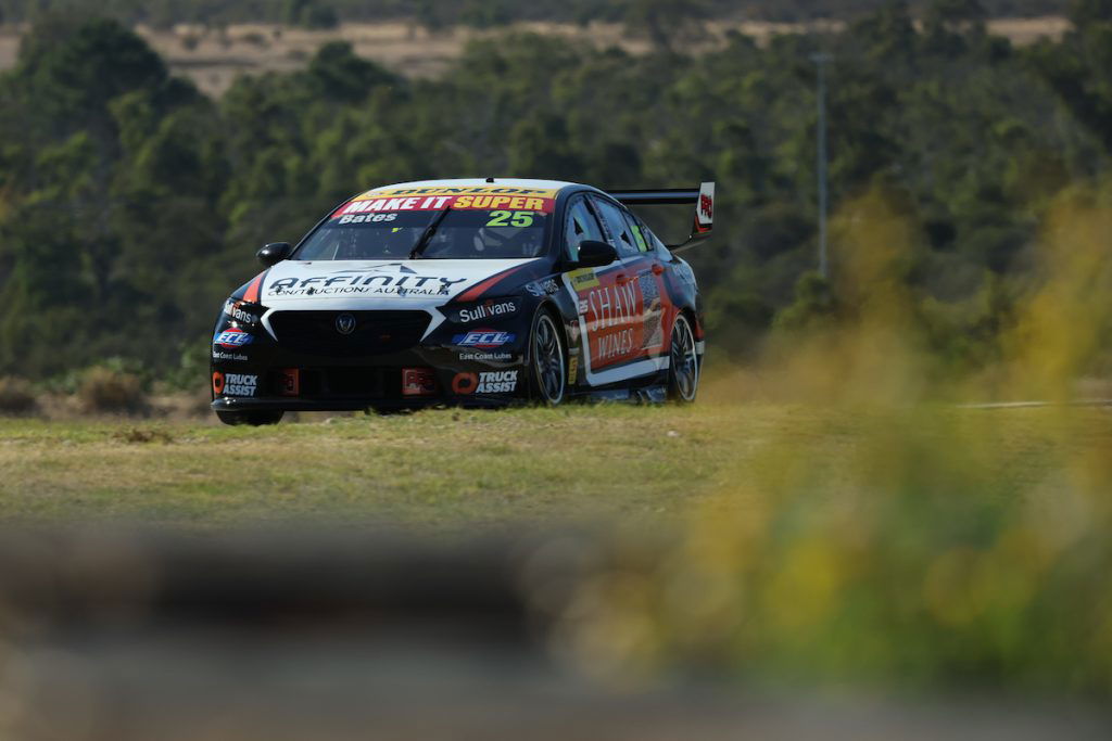 Zach Bates was fastest in Friday Super2 practice at Perth's Wanneroo Raceway. Image: InSyde Media