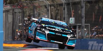 Nick Percat attacks the beach chicane. Image: InSyde Media