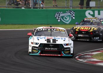 Chaz Mostert finished third in his first race with new engineer Sam Scaffidi. Image: InSyde Media