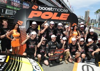 The Erebus team celebrates pole