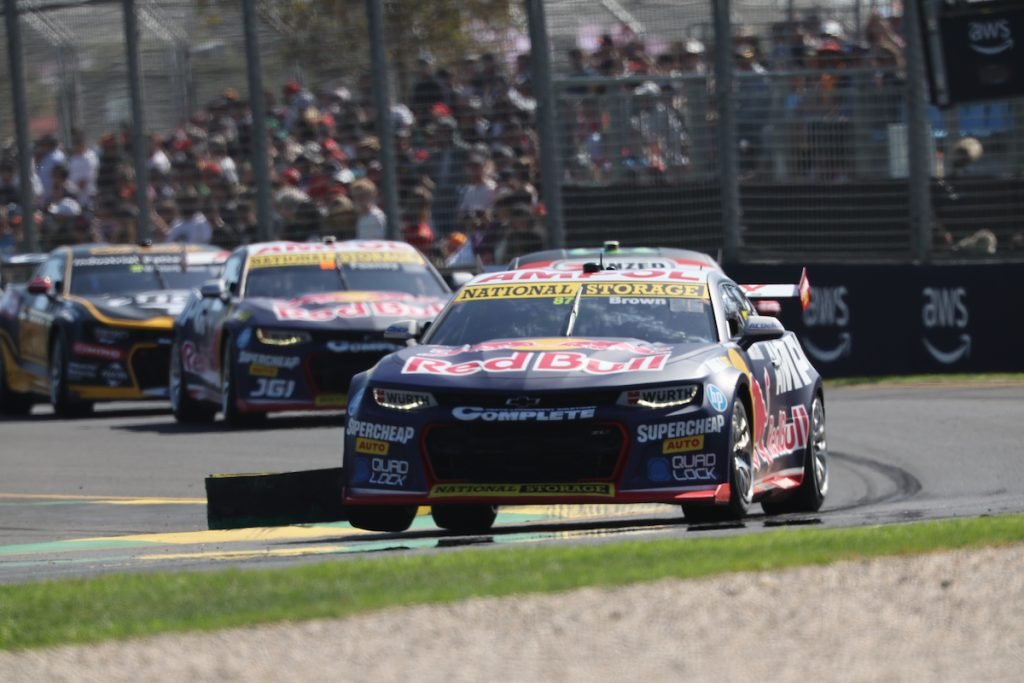 Will Brown leads Race 4 of the Supercars Championship at Albert Park. Image: InSyde Media
