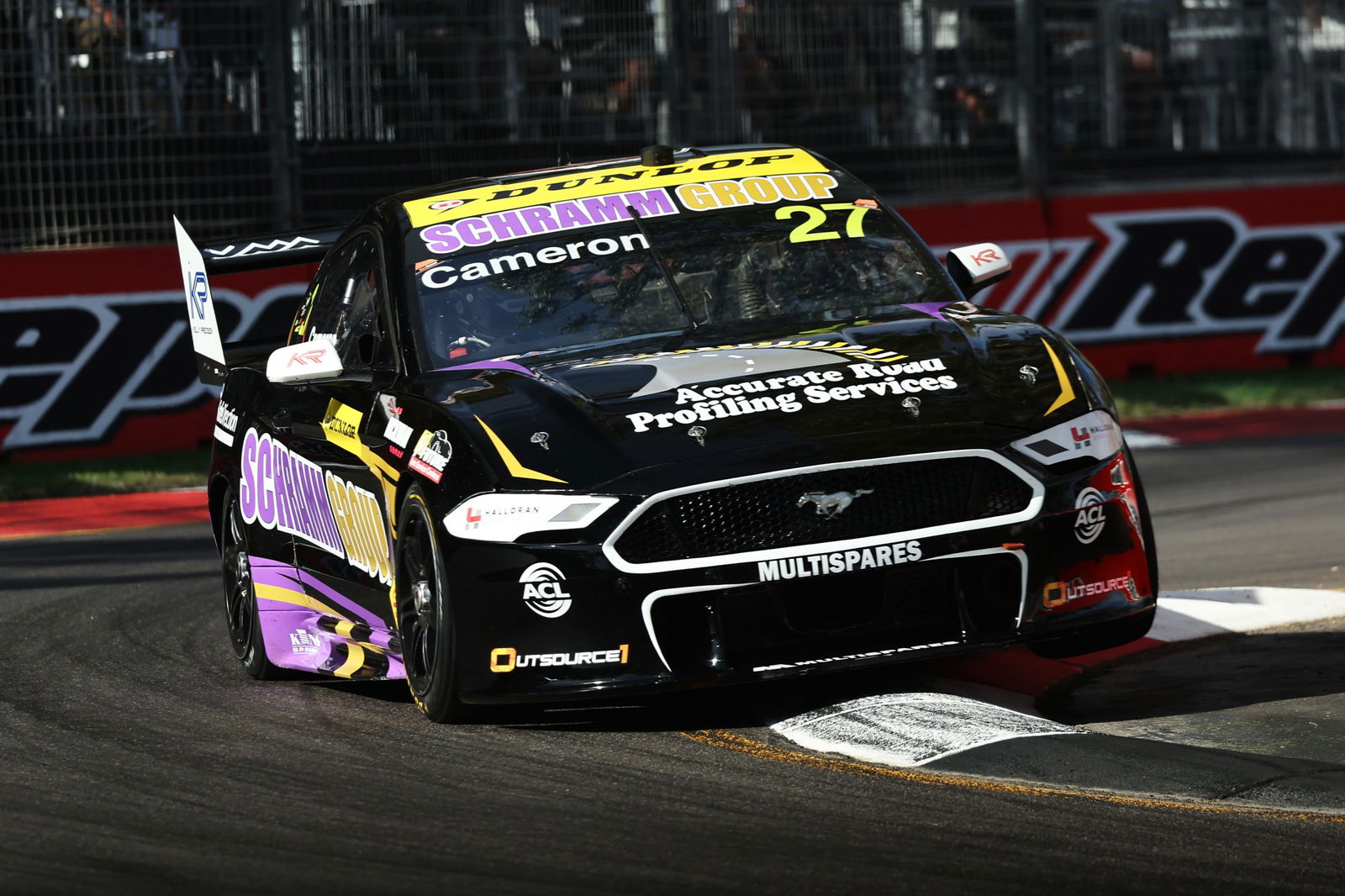 Aaron Cameron in the #27 Kelly Racing Ford Mustang.