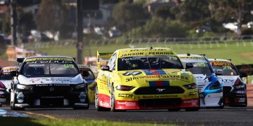 Jack Perkins leads the Super2 Series field at Sandown Raceway.