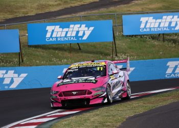 Zane Morse in his AIM Motorsport Mustang during first practice at Bathurst. Image: InSyde Media