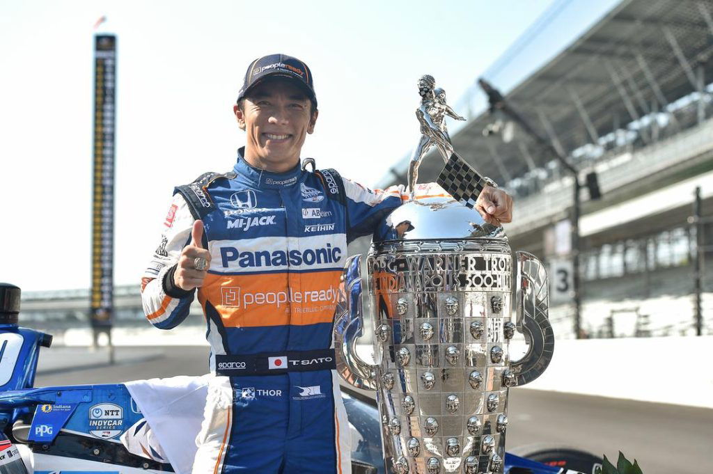 Takuma Sato won the 2020 Indy 500 with RLL. Image: Penske Entertainment/Chris Owens