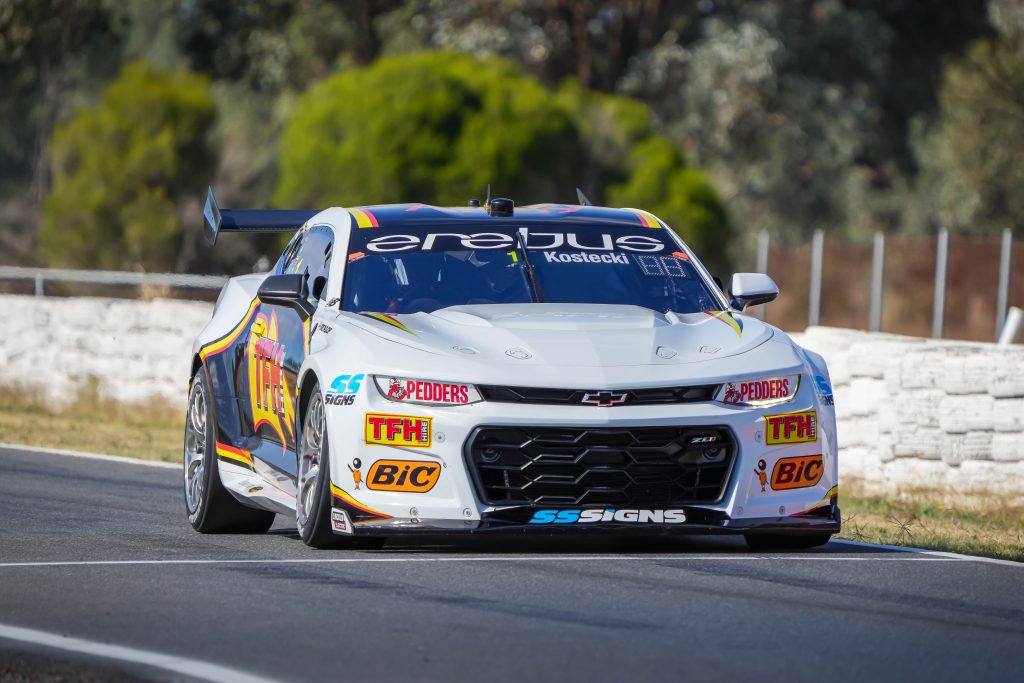 Brodie Kostecki tests at Winton ahead of his competitive Supercars return. Image: Geoff Colson