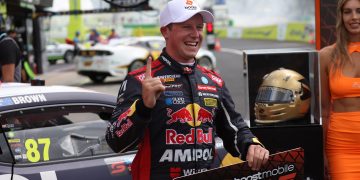 Will Brown wore a Boost hat after taking pole on Saturday. Image: Supercars