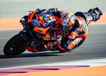 Jack Miller riding his KTM in MotoGP testing at Lusail. Image: KTM