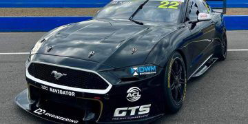 Mason Kelly is testing his Ford S550 Mustang Supercar today at Winton. Image: Supplied