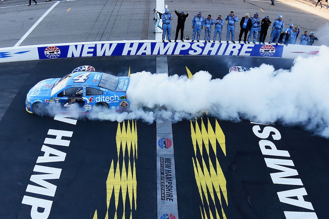 Kevin Harvick lights up his Chase attack after locking himself into the next round courtesy of his New Hampshire win 
