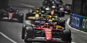 Charles Leclerc has won the Monaco Grand Prix from Oscar Piastri and Carlos Sainz. Image: Price / XPB Images