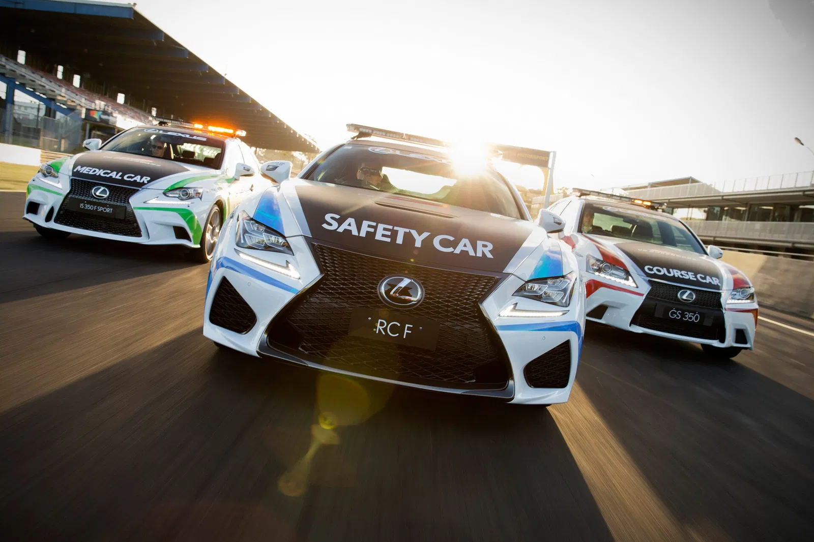 The Lexus RC F safety car used by Supercars in 2015.