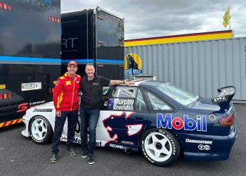 Lowndes and Murphy with their 1995 machine.