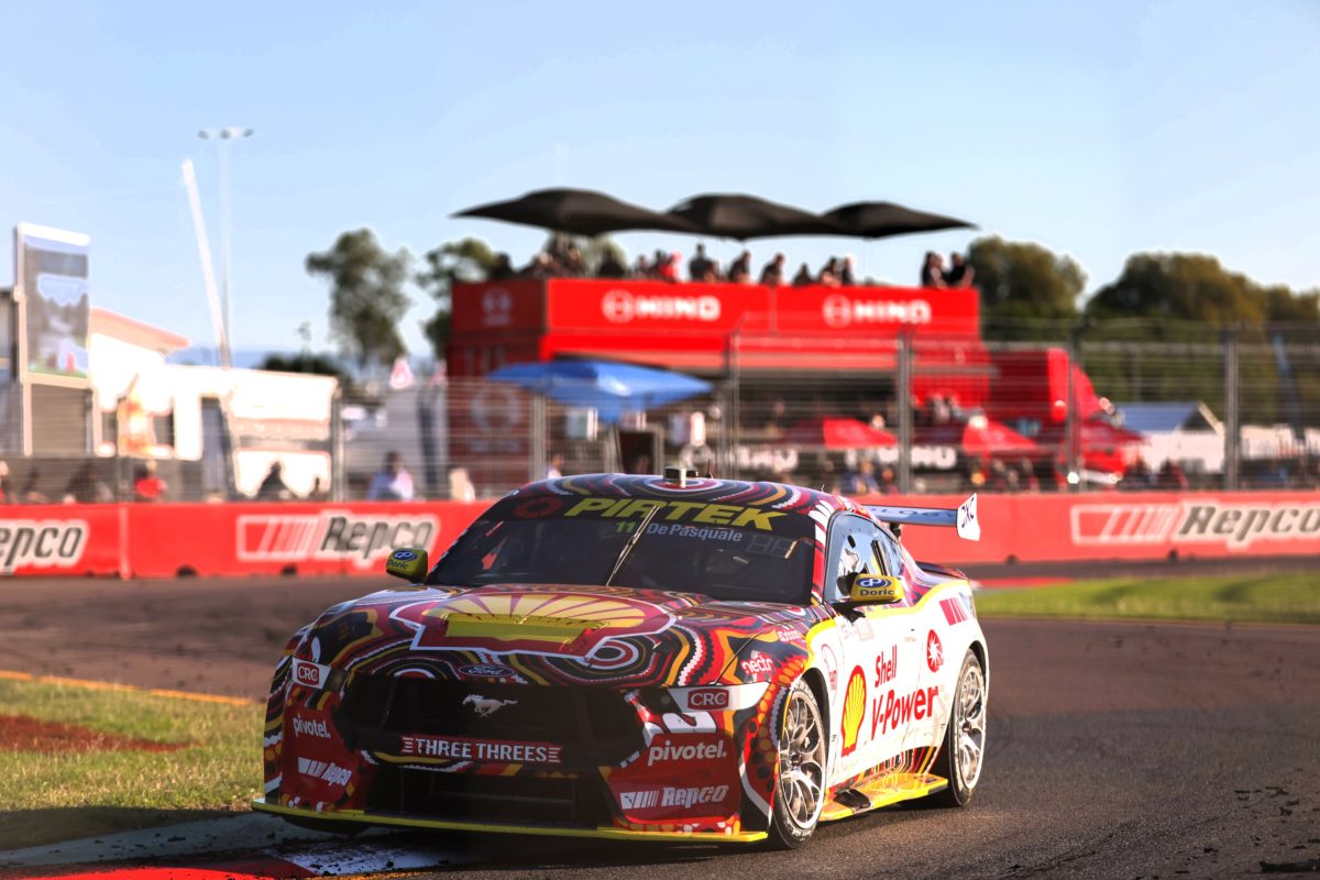 De Pasquale drives his Mustang to victory in Townsville. Image: Supplied