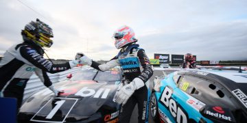 Chaz Mostert and Nick Percat post-race. Image: Supplied