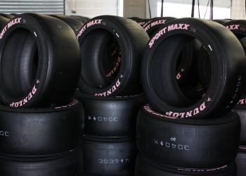 Pink Dunlop tyres