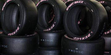 Pink Dunlop tyres