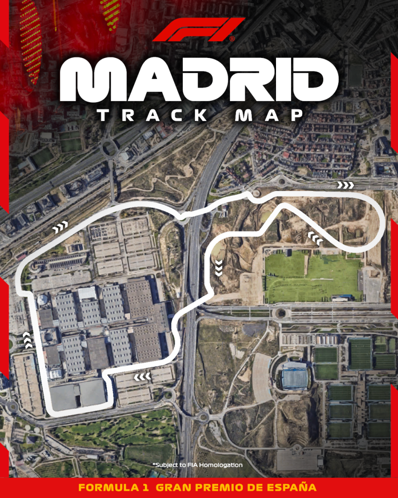 A map of the Madrid track