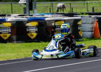 Koby McInerny made a triumphant return to karting at the Summer Series (Pic: KA/Pace Images)