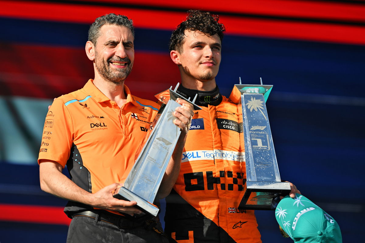 McLaren F1 boss Andrea Stella is not confident of ongoing success for his team. Image: Price / XPB Images