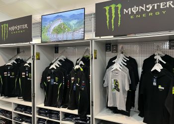 Tickford's new range of Monster merch on sale at Sandown.