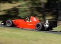 Dean Amos steered his Nicholson McLaren V8-powered Gould GR55B to his sixth Queensland state hillclimb championship. Image: MA
