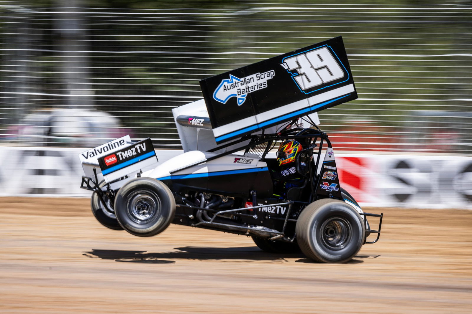 Thomas Meseraull during a hot lap at the NAPA Speedway media call during the Adelaide 500. 