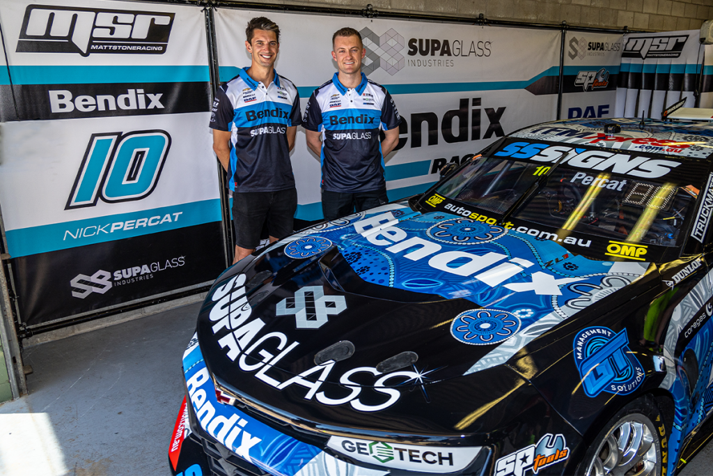 Nick Percat (left) and Dylan O'Keeffe (right) will pair up in the #10 Matt Stone Racing entry in the 2024 Sandown 500 and Bathurst 1000. Image: Supplied