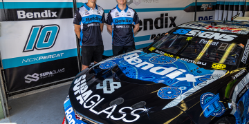 Nick Percat (left) and Dylan O'Keeffe (right) will pair up in the #10 Matt Stone Racing entry in the 2024 Sandown 500 and Bathurst 1000. Image: Supplied