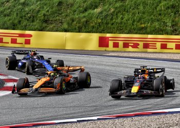 In Austria last weekend, Verstappen and Lando Norris crashed into one another while battling for the lead in the final stages. Image: Coates / XPB Images