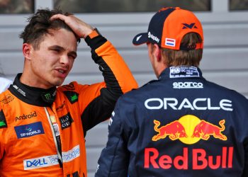 Lando Norris and Max Verstappen have both insisted there is no bad blood between the pair. Image: Batchelor / XPB Images