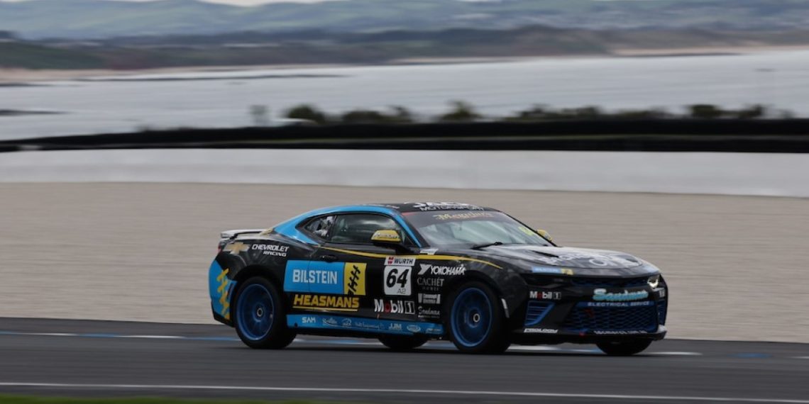 Josh Muggleton fought off the challengers on a wet Phillip Island track to  Race 4. Image: APC / Speedshots