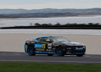 Josh Muggleton fought off the challengers on a wet Phillip Island track to Race 4. Image: APC / Speedshots