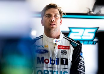 Chaz Mostert in his Walkinshaw Andretti United race suit at the Sydney SuperNight.