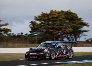 Grove Racing Junior Oscar Targett has scored pole position for Race 1 of the Porsche Michelin Sprint Challenge's first round at Phillip Island. Image: Supplied