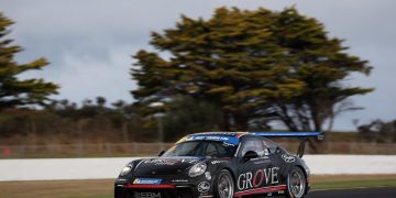 Grove Racing Junior Oscar Targett has scored pole position for Race 1 of the Porsche Michelin Sprint Challenge's first round at Phillip Island. Image: Supplied